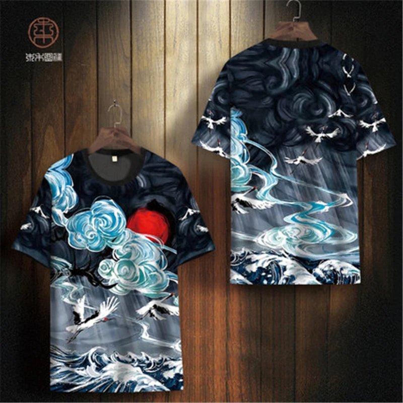 3d lucky clouds crane pattern digital print short sleeve t shirt Summer New quality hollow breathable icy cool t shirt men S-6XL
3d lucky clouds crane pattern digital print short sleeve t shirt Summer New quality hollow breathable icy cool t shirt men S-6XL