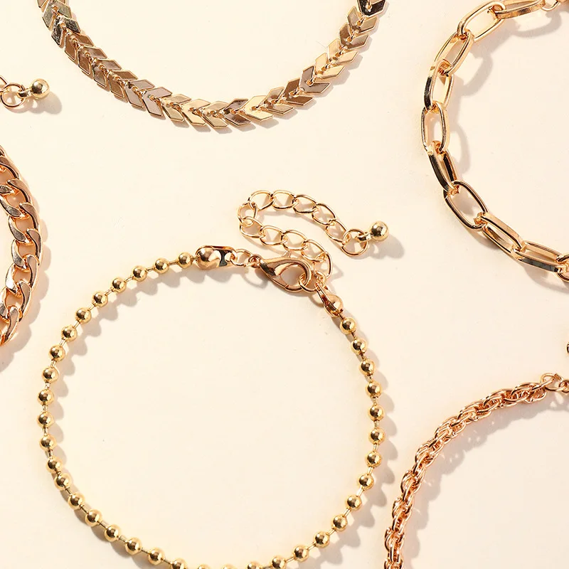 YUNAO Fashion Jewelry Hot Selling Product Unisex Bracelet Simple Bracelet Round Bead Lock Arrow Hand Catenary 5Piece Set
YUNAO Fashion Jewelry Hot Selling Product Unisex Bracelet Simple Bracelet Round Bead Lock Arrow Hand Catenary 5Piece Set