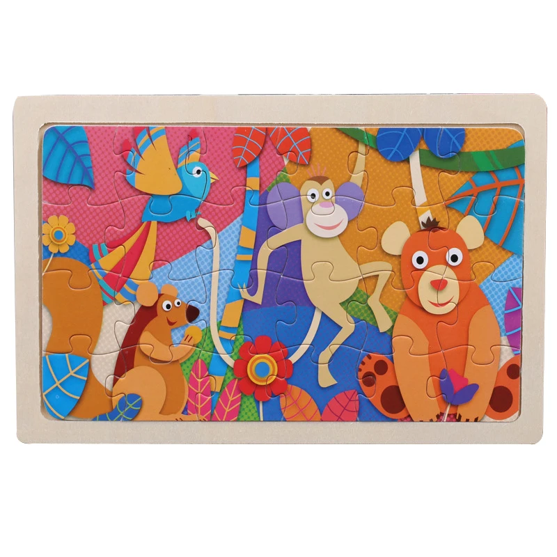 24pcs Intelligence Kids Toy Wooden 3D Puzzle Jigsaw Tangram For Children Baby Cartoon Animal Puzzles Educational Learning Toys
24pcs Intelligence Kids Toy Wooden 3D Puzzle Jigsaw Tangram For Children Baby Cartoon Animal Puzzles Educational Learning Toys