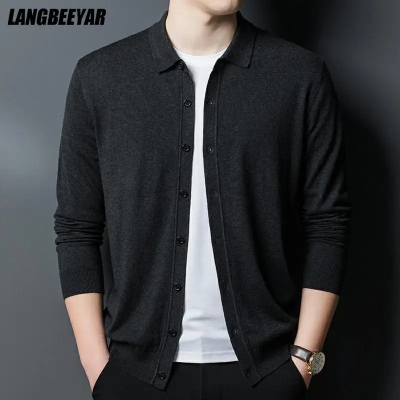 Top Quality New Autum Winter Brand Fashion Knit Button Cardigan Lapel Korean Men Sweater Casual Solid Coats Jacket Men Clothes
Top Quality New Autum Winter Brand Fashion Knit Button Cardigan Lapel Korean Men Sweater Casual Solid Coats Jacket Men Clothes