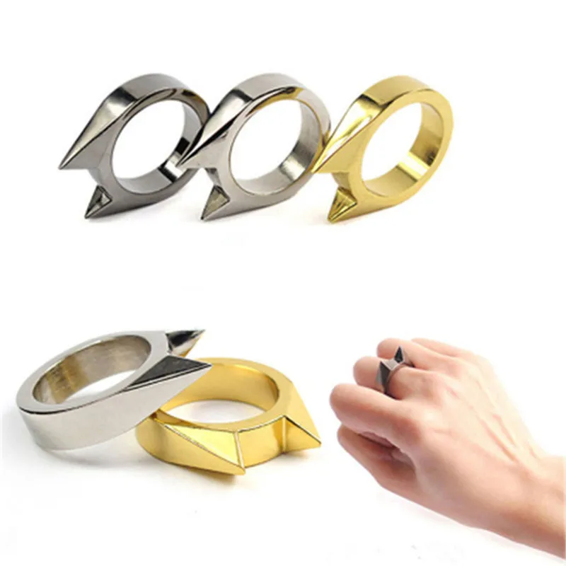 1Pcs Women Men Safety Survival Ring Tool EDC Self Defence Stainless Steel Ring Finger Defense Ring Tool Silver Gold Black Color
1Pcs Women Men Safety Survival Ring Tool EDC Self Defence Stainless Steel Ring Finger Defense Ring Tool Silver Gold Black Color