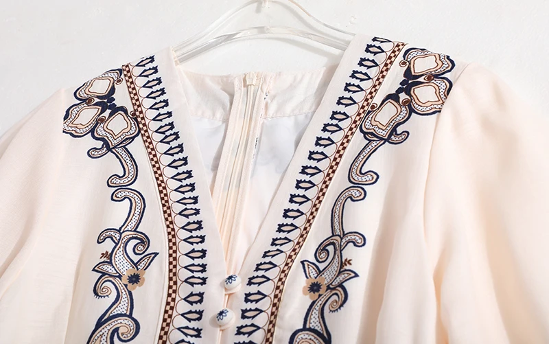 2021 Spring Fall Female Holiday New Vintage Ethnic Knee-length Dress Women's Fashion Elegant Linen V-neck A-line Bohemian Dress
2021 Spring Fall Female Holiday New Vintage Ethnic Knee-length Dress Women's Fashion Elegant Linen V-neck A-line Bohemian Dress