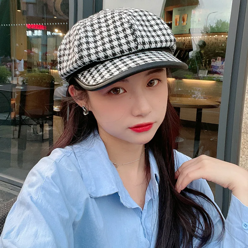 Korean Cotton Anise Newsboy Cap Vintage Literary Women Snapback Octagonal Cap Black lattice Spring Autumn Leisure hat for Women
Korean Cotton Anise Newsboy Cap Vintage Literary Women Snapback Octagonal Cap Black lattice Spring Autumn Leisure hat for Women
