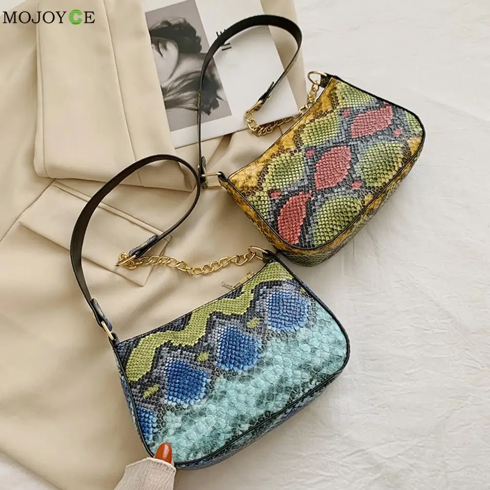 Serpentine Pattern Baguette Bags Small PU Leather Shoulder Bags for Women Chain Designed Handbag Female Travel Totes
Serpentine Pattern Baguette Bags Small PU Leather Shoulder Bags for Women Chain Designed Handbag Female Travel Totes