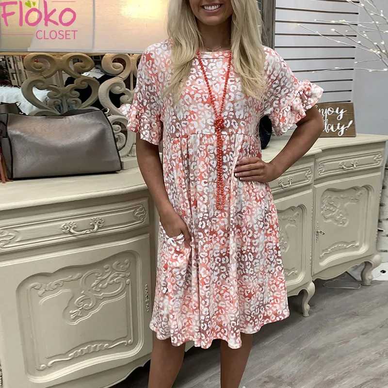 Flokocloset Casual Short Sleeve Leopard Print Pocket Dress Summer O-Neck Loose Party Midi Dresses for women
Flokocloset Casual Short Sleeve Leopard Print Pocket Dress Summer O-Neck Loose Party Midi Dresses for women