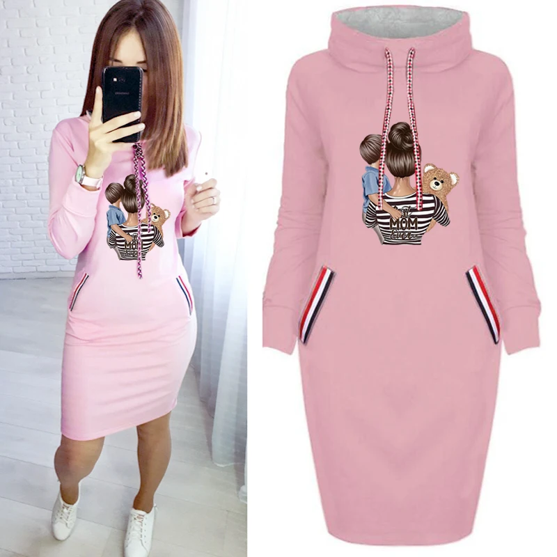 Mom&Baby Print Cute Dress Women Bodycon Fashion Dresses Long Sleeve Party Black Vintage Short Dress Harajuku 2021
Mom&Baby Print Cute Dress Women Bodycon Fashion Dresses Long Sleeve Party Black Vintage Short Dress Harajuku 2021