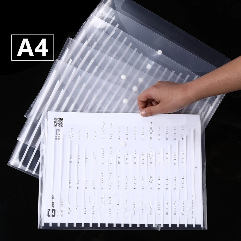 20pcs Document Bag A4 Thick 18c Button Bag 14c Transparent Plastic Bag Information Bag Snap Button Bag Pp File Bag File Folders
20pcs Document Bag A4 Thick 18c Button Bag 14c Transparent Plastic Bag Information Bag Snap Button Bag Pp File Bag File Folders