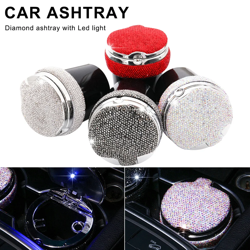 New Car Ashtray Shiny Ash Tray With LED Light Blue Bling Crystal Rhinestones Ashtray Car Styling Interior Accessories For Women
New Car Ashtray Shiny Ash Tray With LED Light Blue Bling Crystal Rhinestones Ashtray Car Styling Interior Accessories For Women