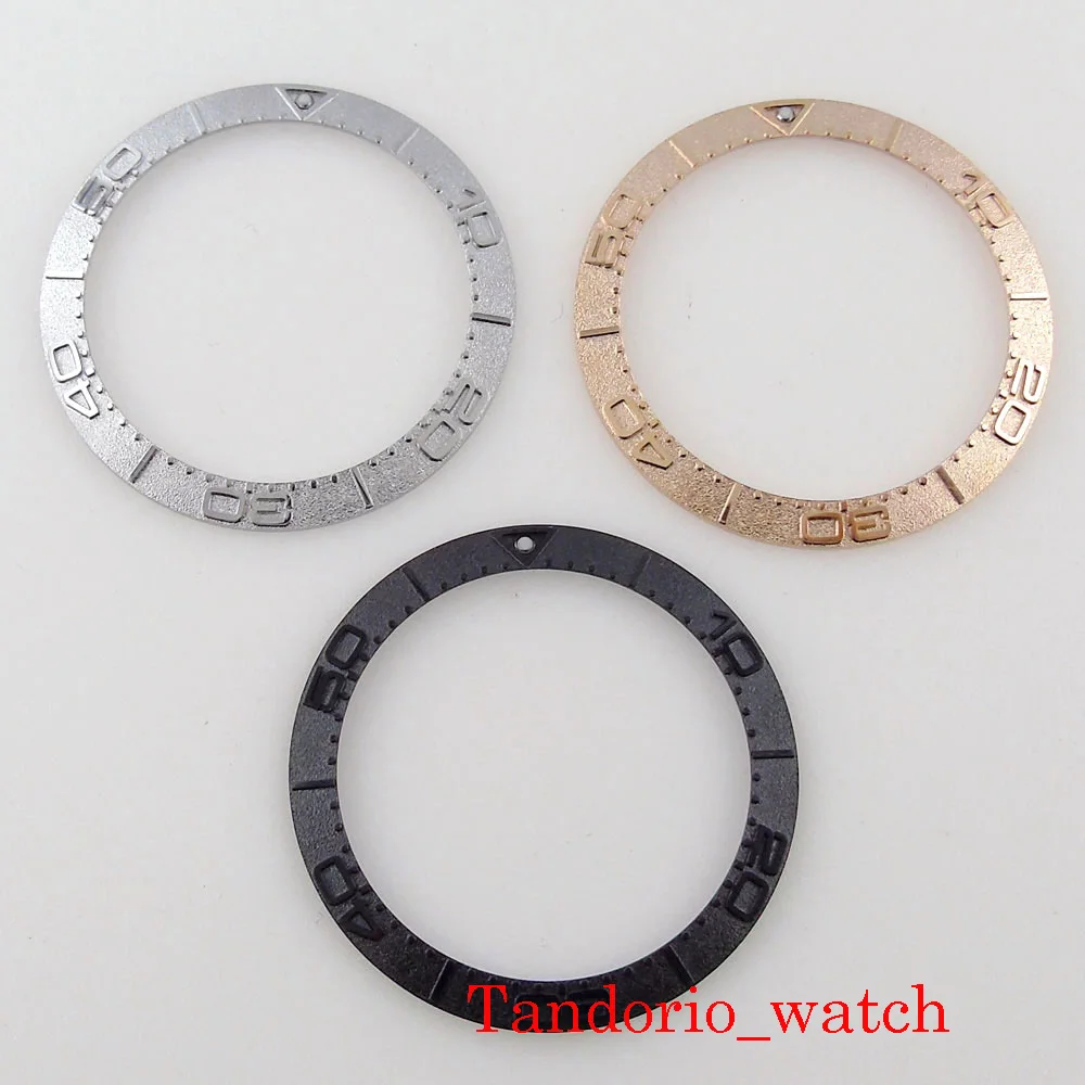 High Quality 38mm Brushed Slope Mental Watch Bezel Insert Inner Ring Parts Rose Glod/Silver/Black Color For 40mm Men Watch 
High Quality 38mm Brushed Slope Mental Watch Bezel Insert Inner Ring Parts Rose Glod/Silver/Black Color For 40mm Men Watch