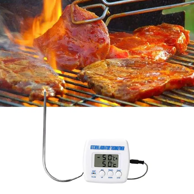 Digital Food Temperature Meter Timer Lcd Display for Cooking Meat BBQ Grill 
Digital Food Temperature Meter Timer Lcd Display for Cooking Meat BBQ Grill