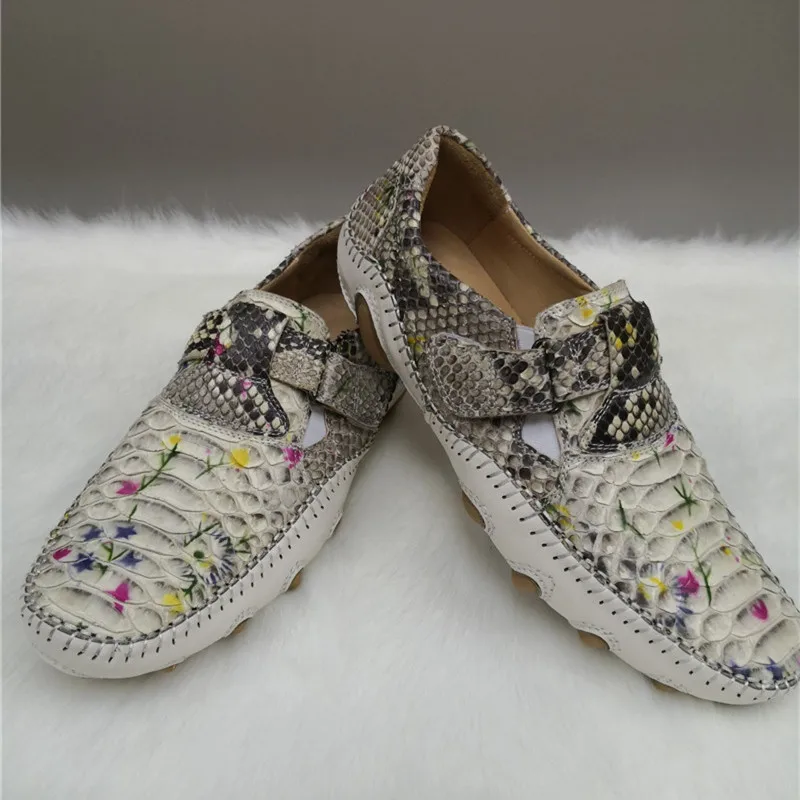 Unisex Casual Style Authentic Real Snakeskin Women Men Soft Sneakers Genuine Python Leather Male Female Hook & Loop Flats Shoes
Unisex Casual Style Authentic Real Snakeskin Women Men Soft Sneakers Genuine Python Leather Male Female Hook & Loop Flats Shoes