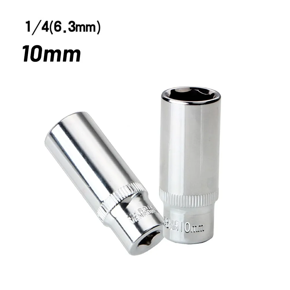 NEW 1/4 Inch Square 6 Point Drive 10mm Deep Socket Repair Tools Attachment Wrench Socket Hand Tool Socket
NEW 1/4 Inch Square 6 Point Drive 10mm Deep Socket Repair Tools Attachment Wrench Socket Hand Tool Socket