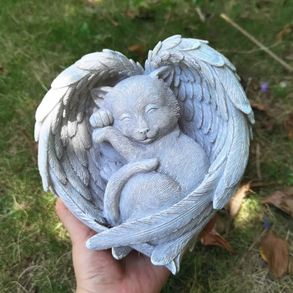 Garden Decor Angle Cat Dog Animal Resin Statues Pet Cat Dog Gravestone Memorial Stone For Garden Yard Ornaments
Garden Decor Angle Cat Dog Animal Resin Statues Pet Cat Dog Gravestone Memorial Stone For Garden Yard Ornaments