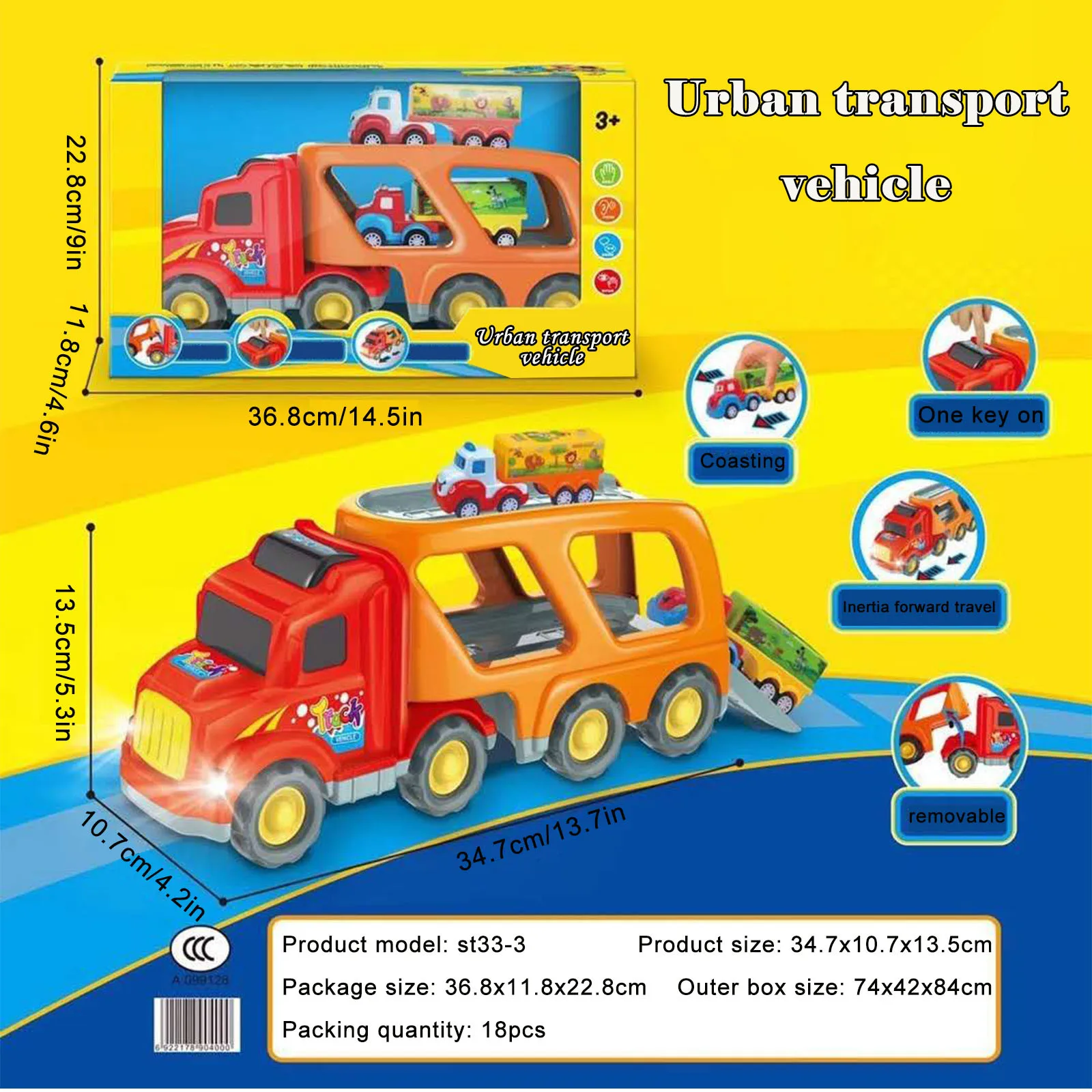 City transport vehicle sound and light inertial storage vehicle double-layer fire-fighting aircraft engineering vehicle toy F4*
City transport vehicle sound and light inertial storage vehicle double-layer fire-fighting aircraft engineering vehicle toy F4*