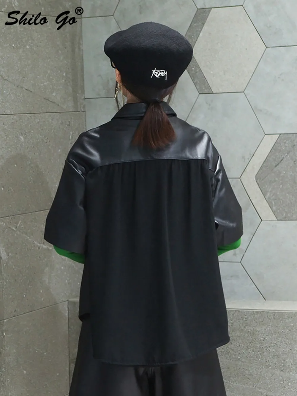 Plus Turn Down Collar Half Flare Sleeve Top Shirt Women Winter Casual Black Genuine Leather Jacket Streetwear Sheepskin Outwear
Plus Turn Down Collar Half Flare Sleeve Top Shirt Women Winter Casual Black Genuine Leather Jacket Streetwear Sheepskin Outwear