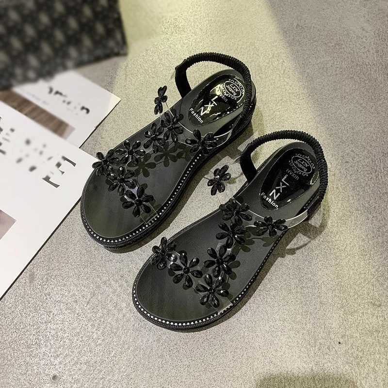 2021 Crystal Flowers Clear Platform Sandals Femme Creepers Elastic Band Sandalia Carved Knitted Grain Height Increasing Shoes
2021 Crystal Flowers Clear Platform Sandals Femme Creepers Elastic Band Sandalia Carved Knitted Grain Height Increasing Shoes