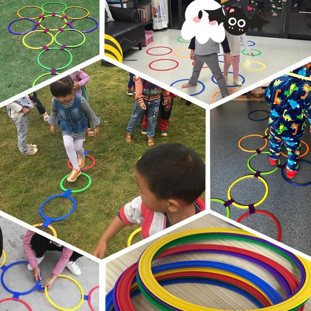Hopscotch Ring Game Multi-Colored Plastic Rings And Connectors For Indoor Or Outdoor Use-Fun Creative Play Set For Girls Boys
Hopscotch Ring Game Multi-Colored Plastic Rings And Connectors For Indoor Or Outdoor Use-Fun Creative Play Set For Girls Boys