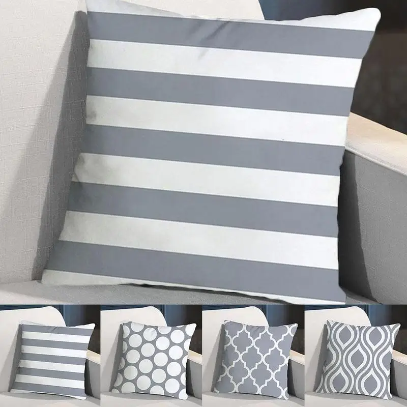 Home Pillow Case 45*45cm Gray Striped Geometric Cushion Cover Pillow Decorative Cover Bedroom Home para Sofa Polyester I5T4
Home Pillow Case 45*45cm Gray Striped Geometric Cushion Cover Pillow Decorative Cover Bedroom Home para Sofa Polyester I5T4