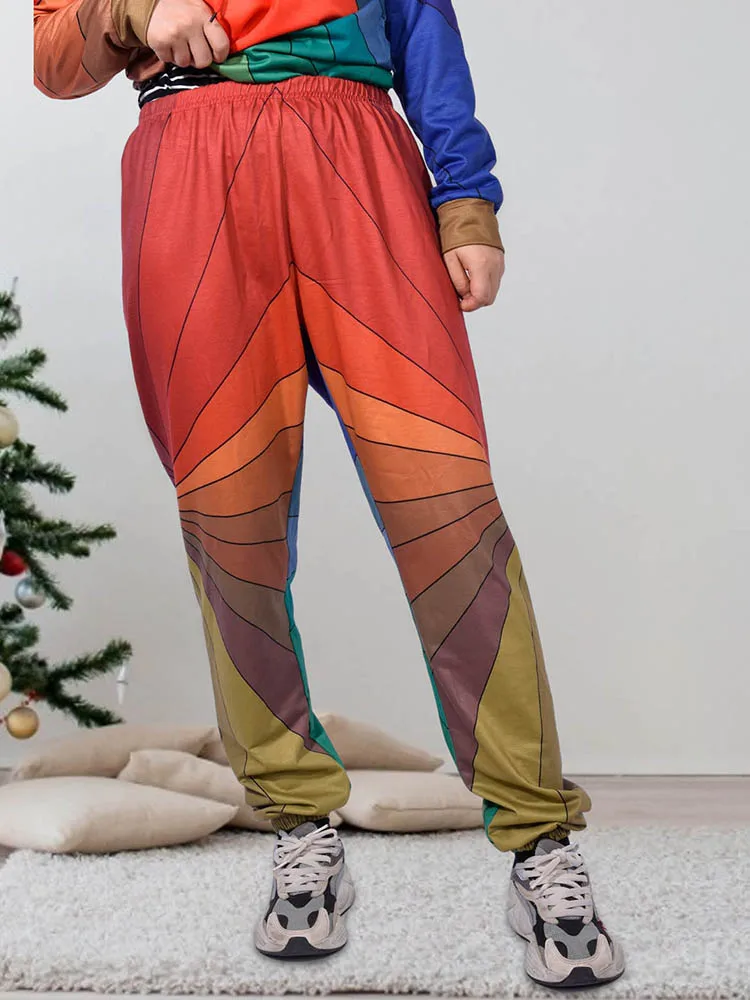 Sun Rainbow Sweatpants Comfortable Skin-Friendly Elastic Waist Trousers Sun Rainbow Retro Sweatpants
Sun Rainbow Sweatpants Comfortable Skin-Friendly Elastic Waist Trousers Sun Rainbow Retro Sweatpants