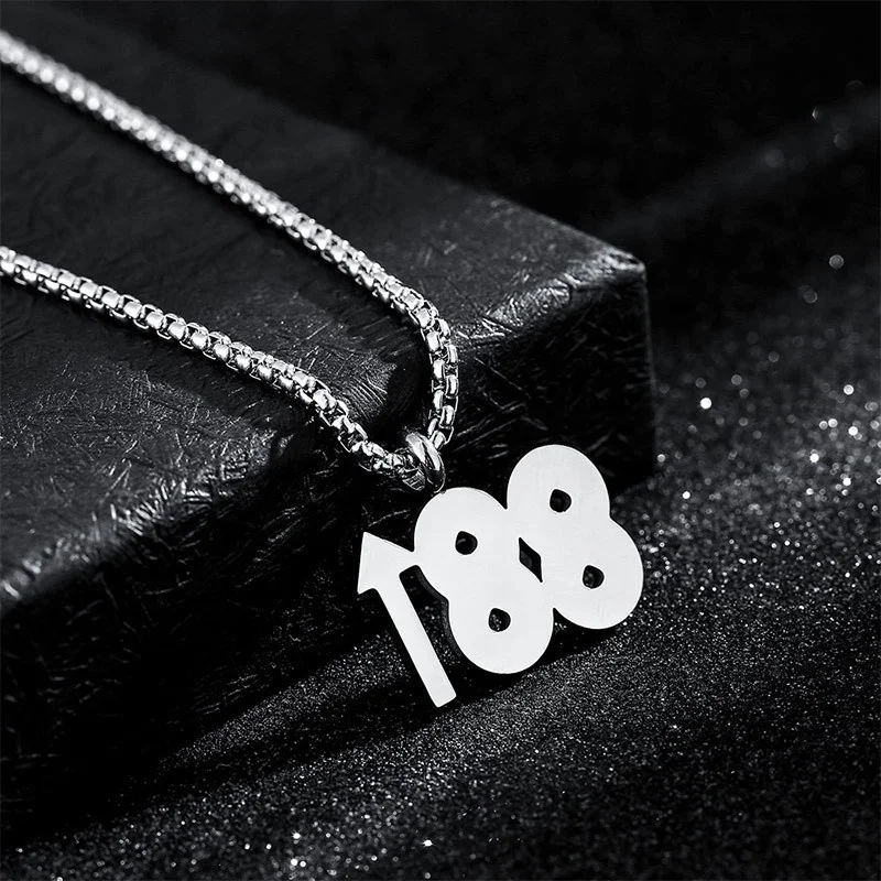 Star's Same Personalized Hip Hop Tide Bouncing Di Chain Titanium Steel 88 Rising Pendant Necklace For Men And Women
Star's Same Personalized Hip Hop Tide Bouncing Di Chain Titanium Steel 88 Rising Pendant Necklace For Men And Women
