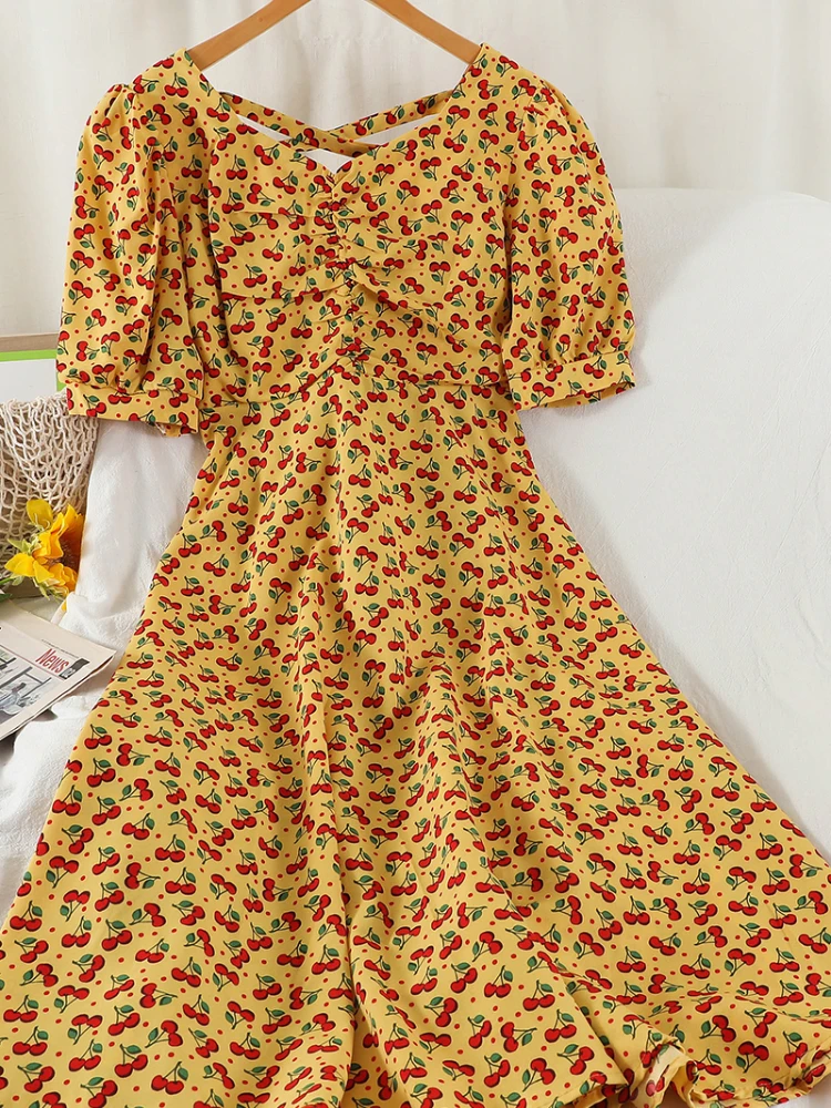 Aibeautyer New Summer Casual A Line V Neck Lady Short Dress Puff Sleeve Floral Print Chiffon Pullover Women Dresses
Aibeautyer New Summer Casual A Line V Neck Lady Short Dress Puff Sleeve Floral Print Chiffon Pullover Women Dresses