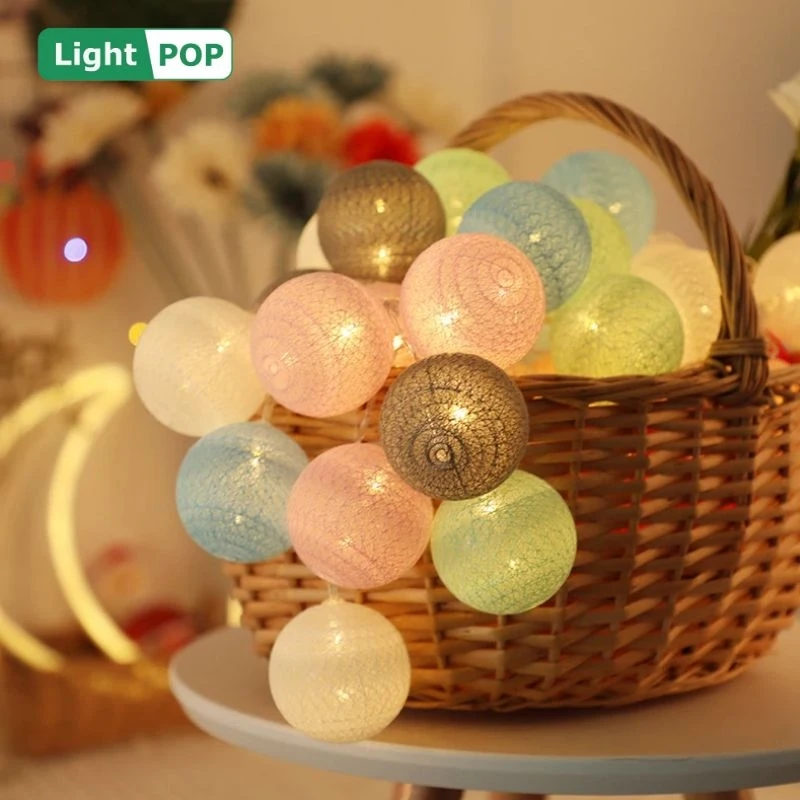 Cotton Ball LED Lights String Birthday Present Romantic Wedding Party Garland Decoration Colored Outdoor For House and Garden
Cotton Ball LED Lights String Birthday Present Romantic Wedding Party Garland Decoration Colored Outdoor For House and Garden