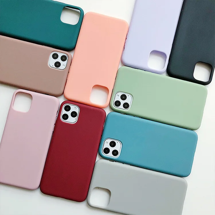 Lovebay Candy Phone Case For iPhone 6 6s 7 8 Plus X XR XS 11 Pro Max Lovely Simple Solid Color Soft Silicone |