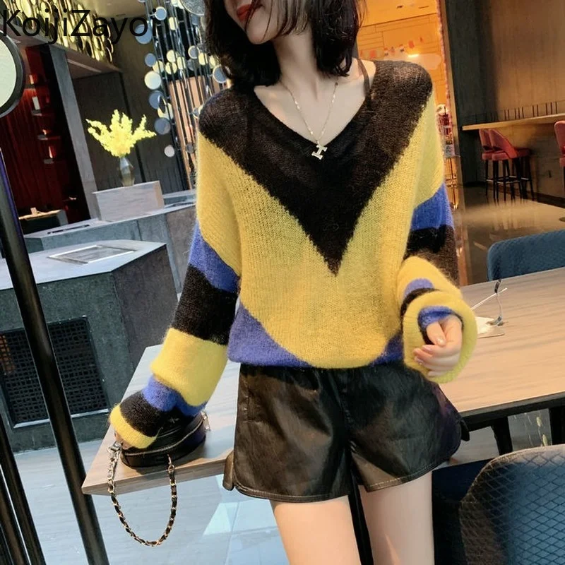 Koijizayoi Women Fashion Loose Pullovers Fashion Office Lady Streetwear Oversized Sweater Autumn Winter Outwear Jumpers Korean
Koijizayoi Women Fashion Loose Pullovers Fashion Office Lady Streetwear Oversized Sweater Autumn Winter Outwear Jumpers Korean