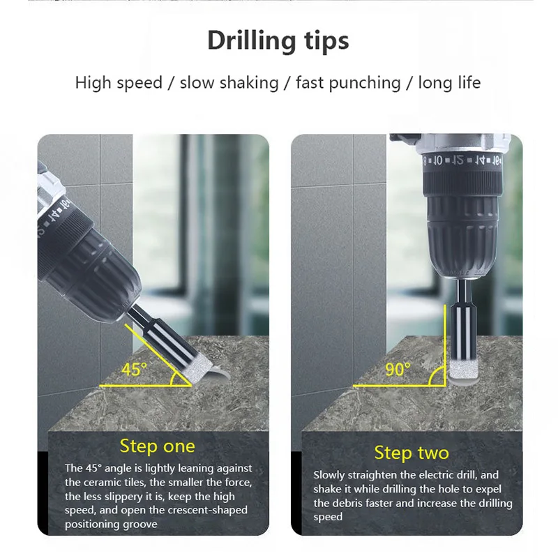 Ceramic Tile Hole Opener Dry Drill Bit Marble All-ceramic Ceramic Glass High Hardness Hand Drill Special Drill Bit
Ceramic Tile Hole Opener Dry Drill Bit Marble All-ceramic Ceramic Glass High Hardness Hand Drill Special Drill Bit