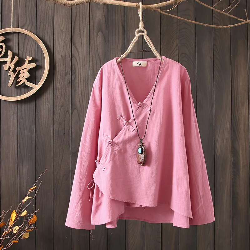 Traditional Chinese Style Clothing For Womens Tops And Blouses Linen Oriental Shirt Female Cheongsam Top China Clothing FF3049
Traditional Chinese Style Clothing For Womens Tops And Blouses Linen Oriental Shirt Female Cheongsam Top China Clothing FF3049