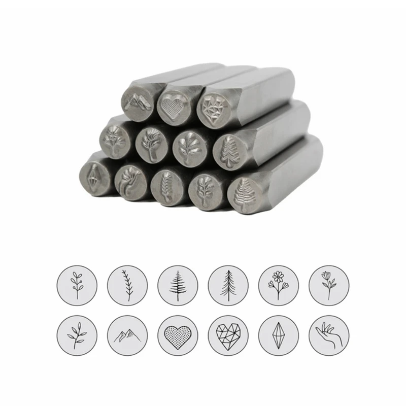T84B 12 Pcs/set Pattern Punching Steel Stamping Steel Letters Jewelry Stamping Tools
T84B 12 Pcs/set Pattern Punching Steel Stamping Steel Letters Jewelry Stamping Tools