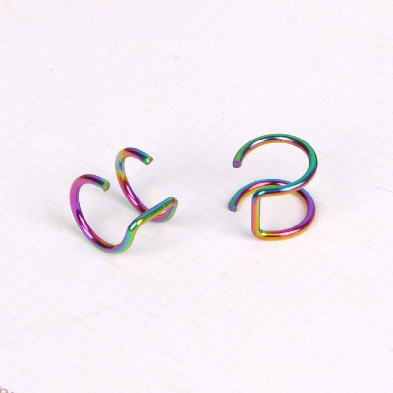 Titanium 2 Rings Ear Cuff Clips On Helix Cartilage Ring No Piercing Body Jewelry E56A
Titanium 2 Rings Ear Cuff Clips On Helix Cartilage Ring No Piercing Body Jewelry E56A