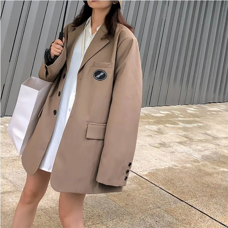 Korean Style Blazer WoMen's Fashion Solid Color Business Casual Suit Jacket WoMen Streetwear Wild Loose Jackets WoMen Harajuku
Korean Style Blazer WoMen's Fashion Solid Color Business Casual Suit Jacket WoMen Streetwear Wild Loose Jackets WoMen Harajuku