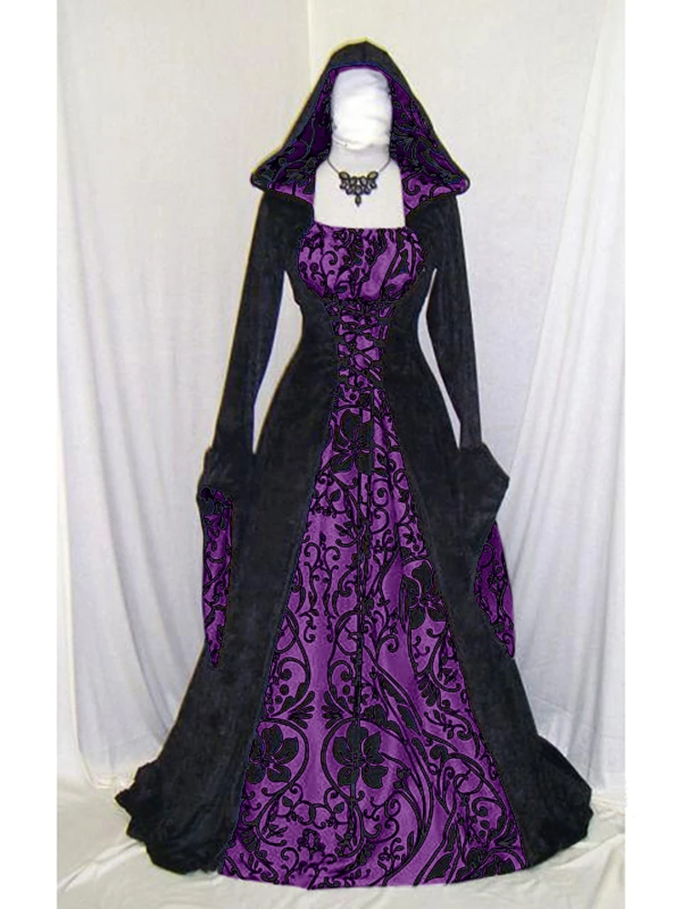 Gothic dress women vintage long sleeve medieval Halloween Cosplay female clothes retro floor length floral evening party dresses
Gothic dress women vintage long sleeve medieval Halloween Cosplay female clothes retro floor length floral evening party dresses