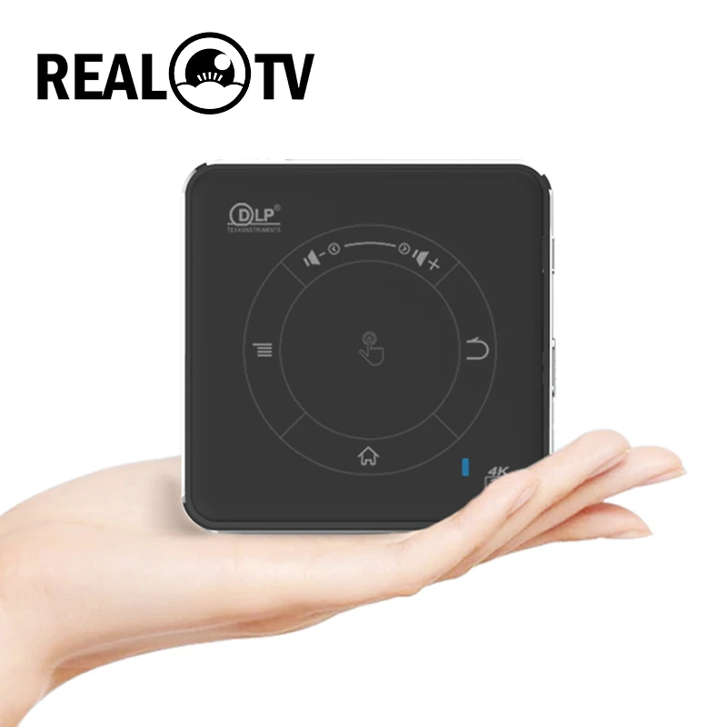 REAL TV C99 мини DLP Android проектор WiFi Bluetooth 4 0 портативный светодиодный видеопроектор