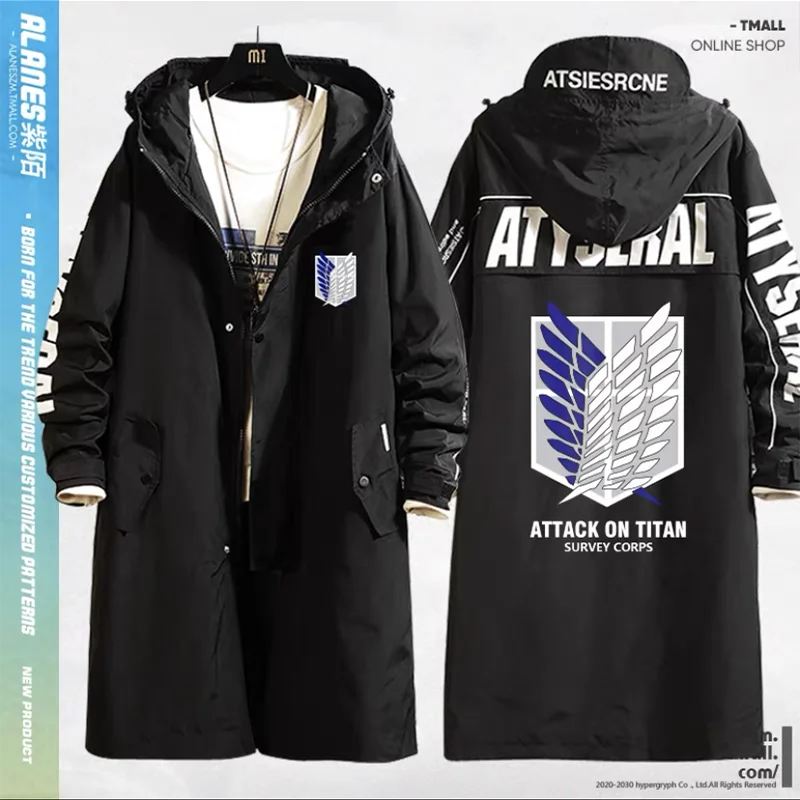 Attack on Titan Jiyuu no Tsubasa Anime Cosplay Costume Long Trench Coat Jacket Autumn Winter Fashion Casual Cool Windbreaker New
Attack on Titan Jiyuu no Tsubasa Anime Cosplay Costume Long Trench Coat Jacket Autumn Winter Fashion Casual Cool Windbreaker New