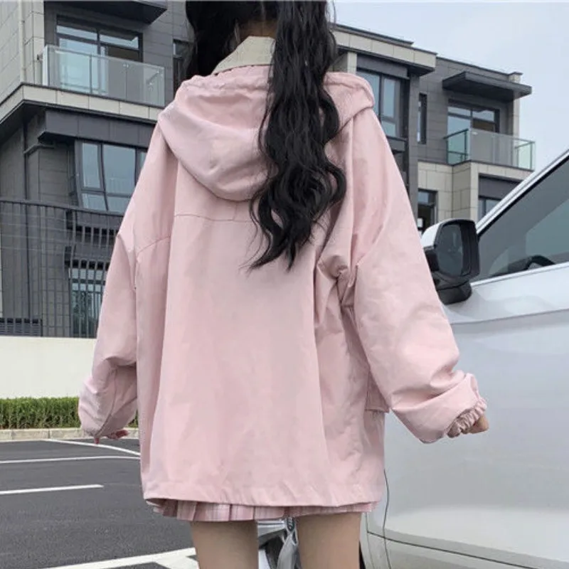 Basic Jackets Women Hooded Coat Patchwork Korean Preppy Style Sweet Baggy Drawstring Solid All-match Cargo Streetwear Ulzzang
Basic Jackets Women Hooded Coat Patchwork Korean Preppy Style Sweet Baggy Drawstring Solid All-match Cargo Streetwear Ulzzang