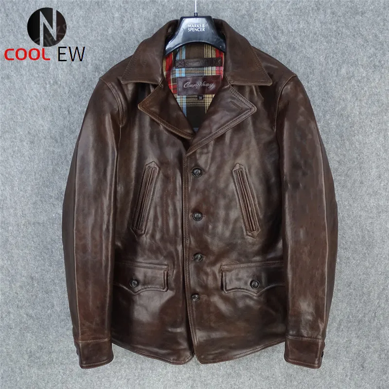 Бесплатная доставка. 2020 куртка из натуральной кожи. Винтажная Вощеная воловья кожа, качественная кожаная одежда для мужчин. Мужская коричне... 
Бесплатная доставка. 2020 куртка из натуральной кожи. Винтажная Вощеная воловья кожа, качественная кожаная одежда для мужчин. Мужская коричне...