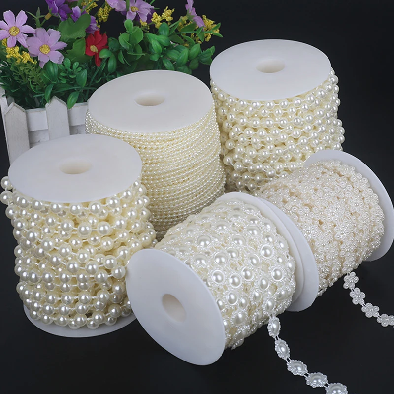 2m/5m/10m ABS Drill Pearl Chain Round Pearl Beads Rope DIY Craft Supplies Jewelry Decoration Wedding Dress Decor
2m/5m/10m ABS Drill Pearl Chain Round Pearl Beads Rope DIY Craft Supplies Jewelry Decoration Wedding Dress Decor