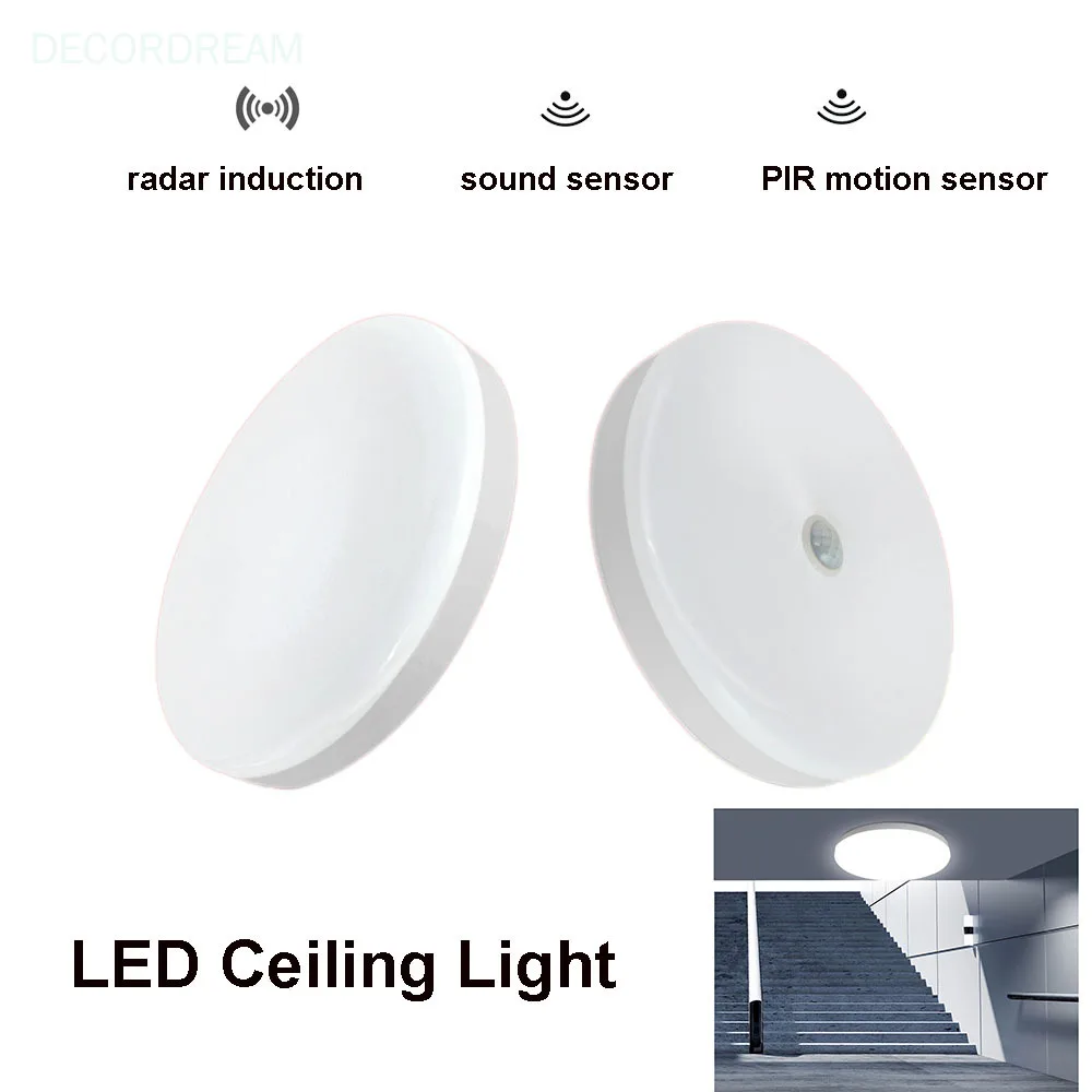 165v-265v LED Ceiling Light Sound Radar Induction Ceiling Light Aisle Bathroom Infrared Body PIR Motion Sensor Ceiling Lamp 220V 
165v-265v LED Ceiling Light Sound Radar Induction Ceiling Light Aisle Bathroom Infrared Body PIR Motion Sensor Ceiling Lamp 220V