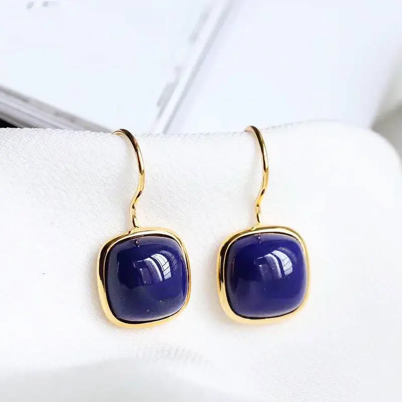 Lapis lazuli Chinese style antique Earrings palace style unique ancient gold craft Bohemian charm women's brand jewelry
Lapis lazuli Chinese style antique Earrings palace style unique ancient gold craft Bohemian charm women's brand jewelry