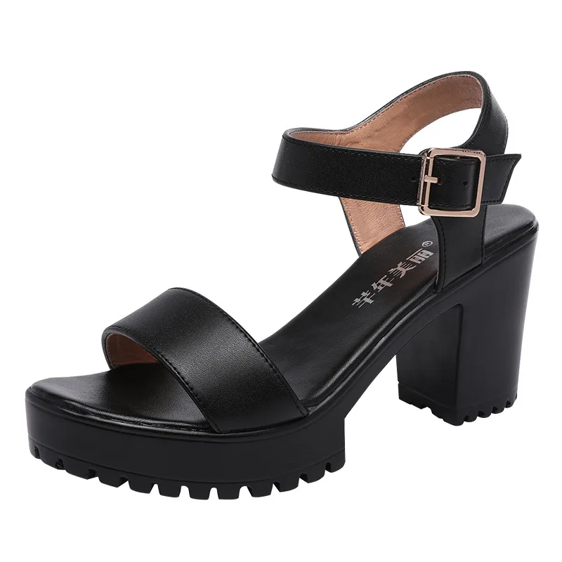 Thick heeled sandals women's new summer 2019 muffin bottom, middle heel, one large size show sandals women
Thick heeled sandals women's new summer 2019 muffin bottom, middle heel, one large size show sandals women