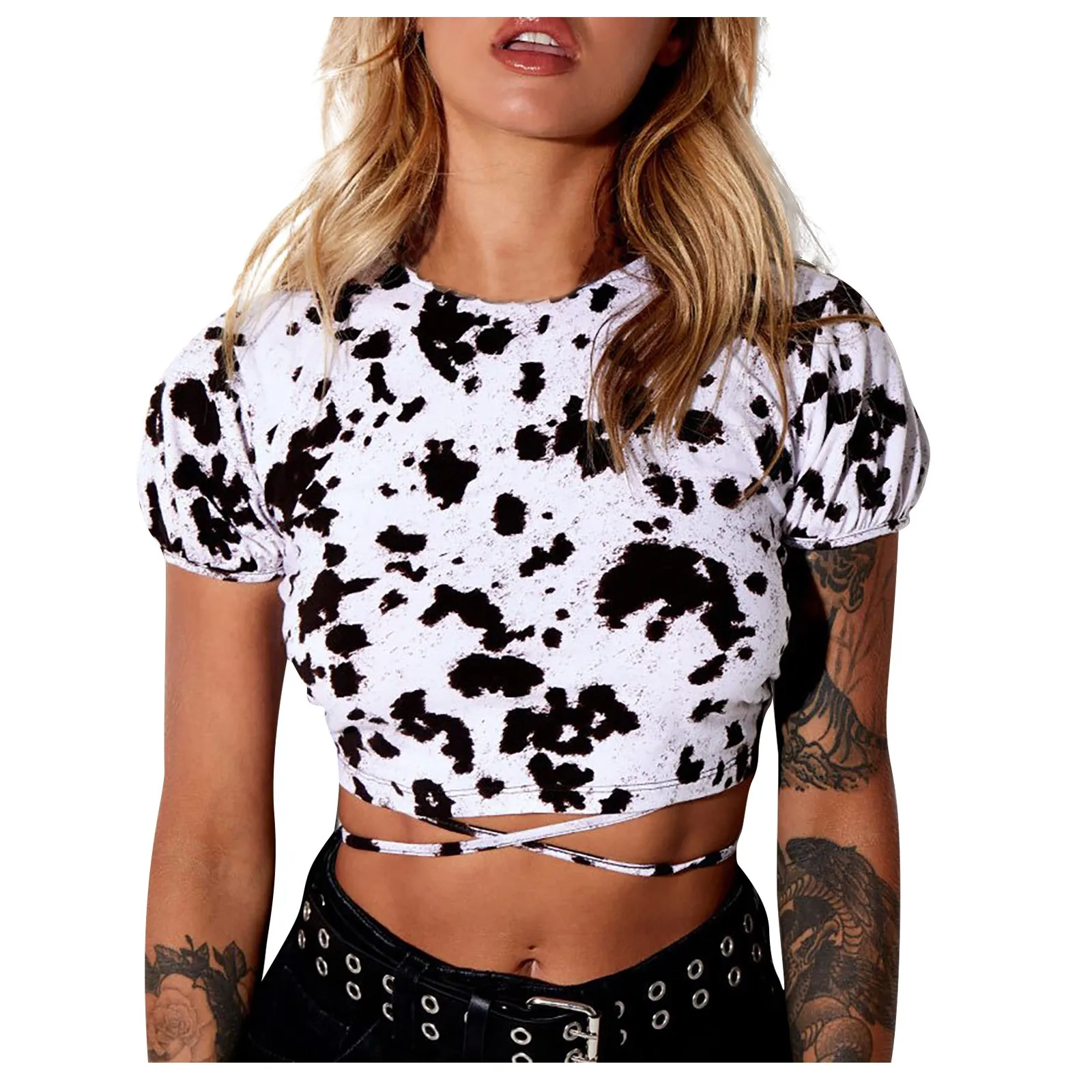 Streetwear Tops For Ladies Blusas Mujer De Moda 2021 Women Tie-dye Sexy Backless Bandage Printed Short Sleeve O Neck Blouse Tops
Streetwear Tops For Ladies Blusas Mujer De Moda 2021 Women Tie-dye Sexy Backless Bandage Printed Short Sleeve O Neck Blouse Tops