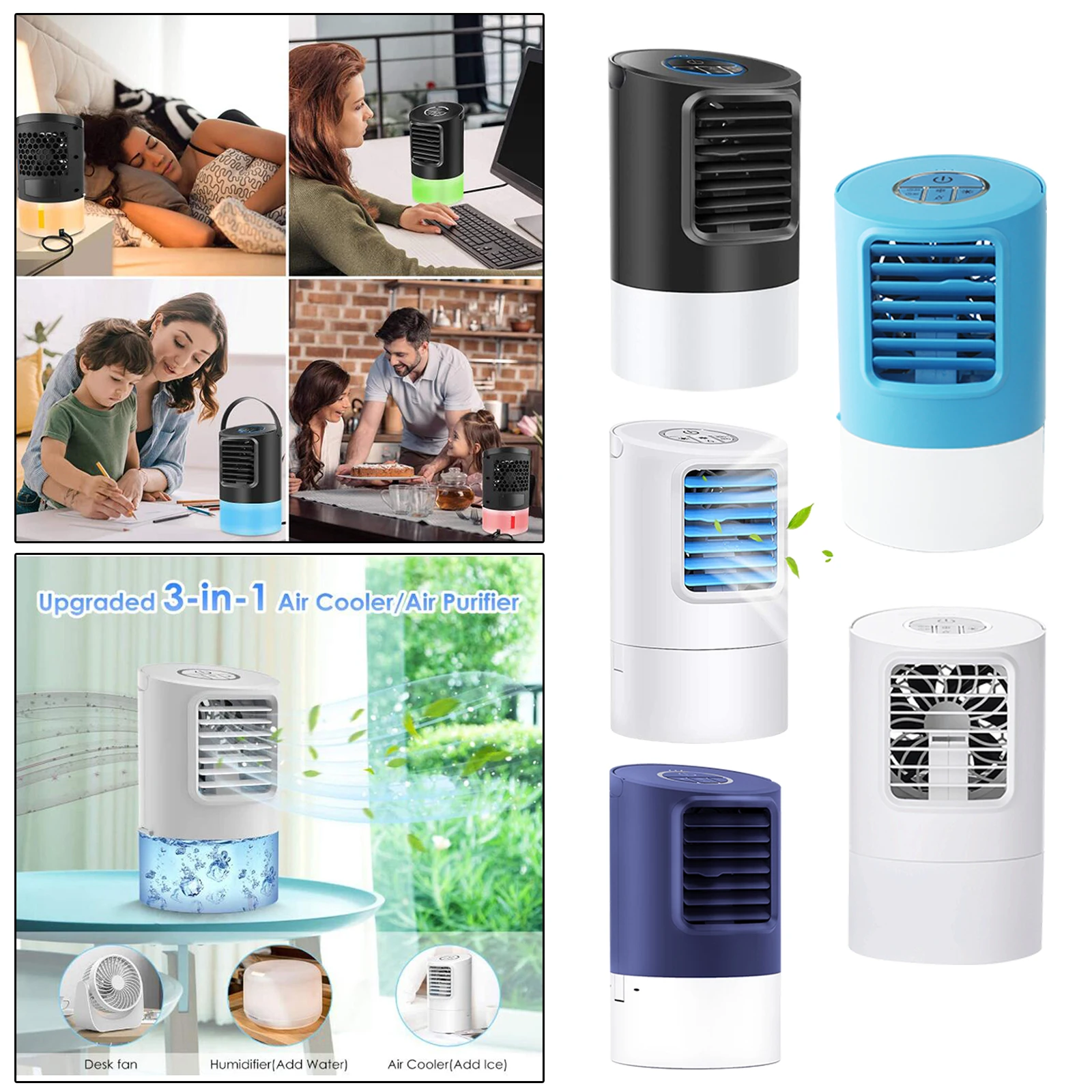 Personal Mini Air Conditioner Fan Air Cooler UK Plug, Cool Mist Humidifier, Fast Cooling Water Fan
Personal Mini Air Conditioner Fan Air Cooler UK Plug, Cool Mist Humidifier, Fast Cooling Water Fan