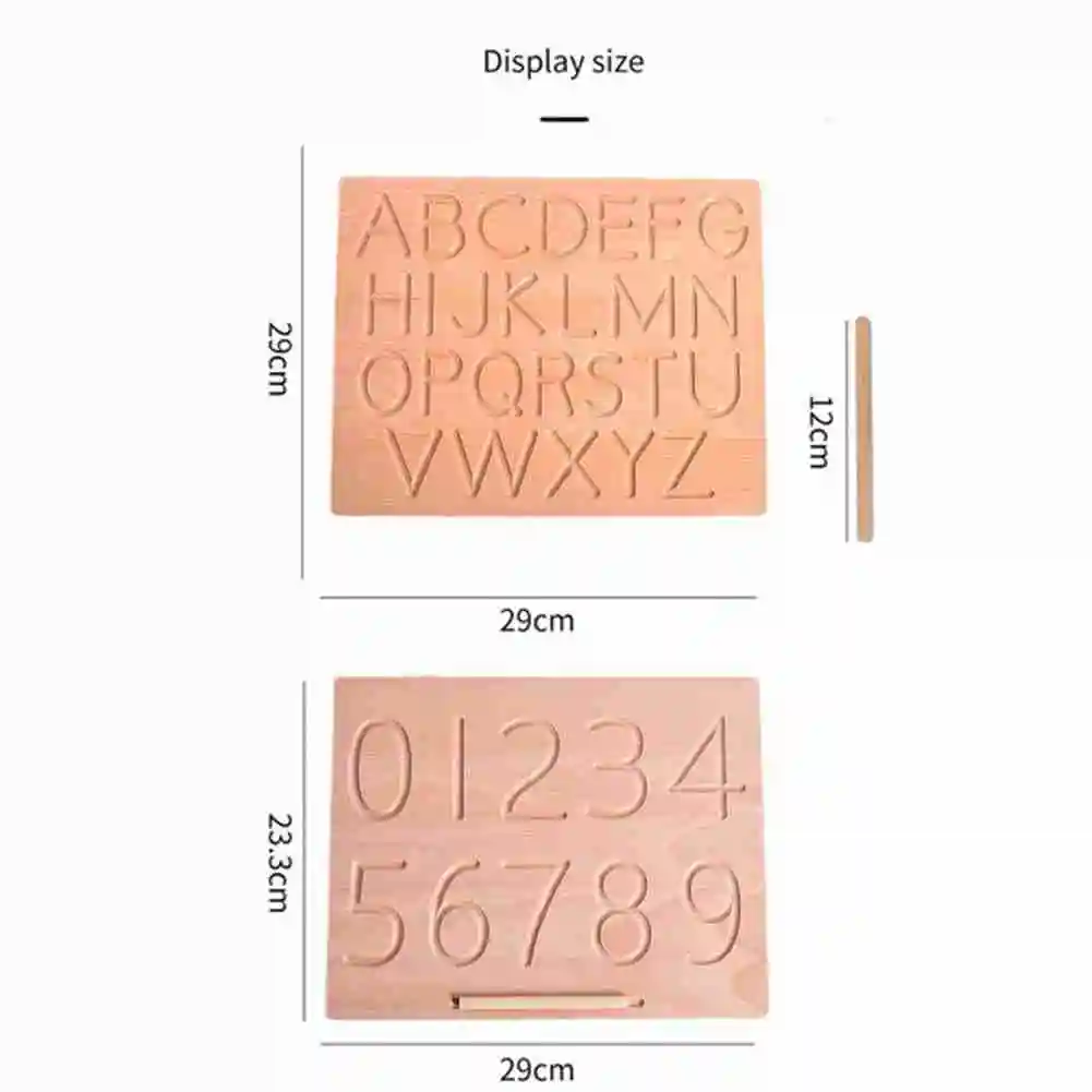 Montessorix English Aphabet Uppercase Letters Wood Board Digitals Number 0-9 Writing Training Toys Blind Children Teaching Aids
Montessorix English Aphabet Uppercase Letters Wood Board Digitals Number 0-9 Writing Training Toys Blind Children Teaching Aids