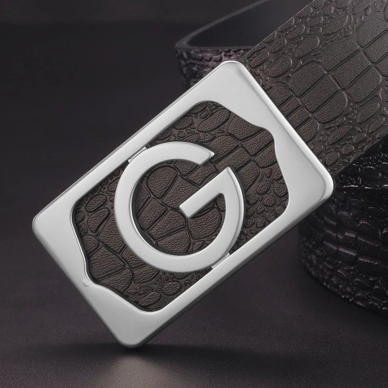 High Quality Initial G Letter Wide Leather Belts For Men Luxury Fashion Male Waist Strap
High Quality Initial G Letter Wide Leather Belts For Men Luxury Fashion Male Waist Strap
