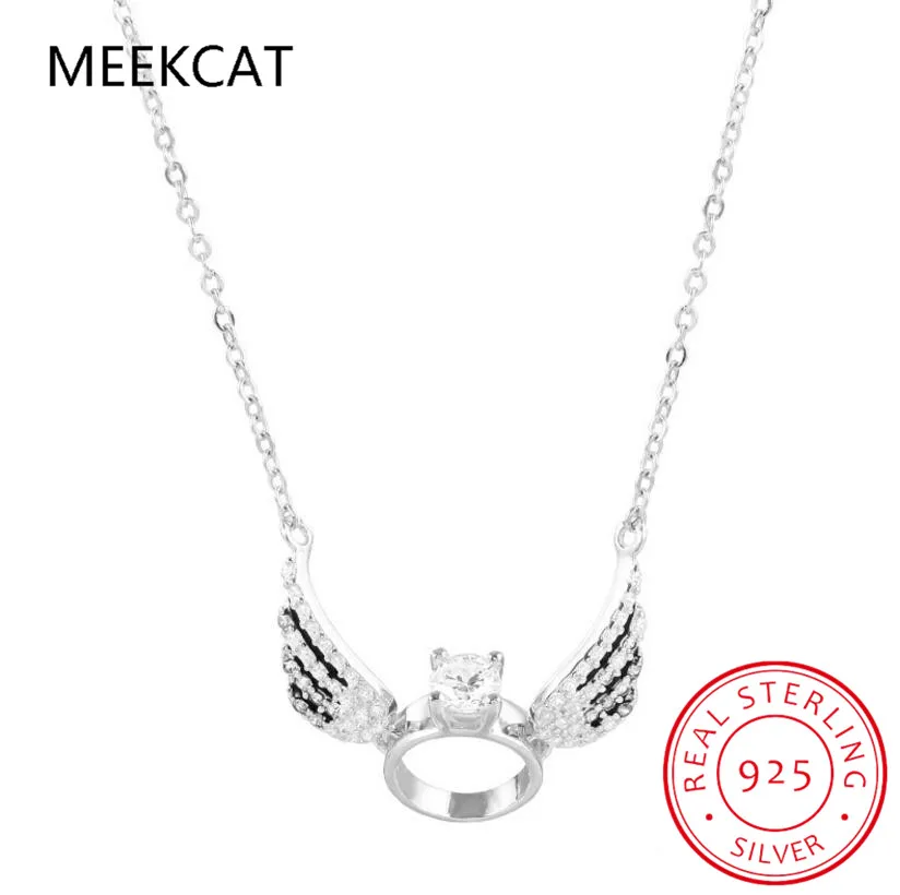 MEEKCAT Real 925 Sterling Silver Fashion Sweet Angle Wing CZ Pendant Necklace For Women Wedding Mother's Day Jewelry DA2042
MEEKCAT Real 925 Sterling Silver Fashion Sweet Angle Wing CZ Pendant Necklace For Women Wedding Mother's Day Jewelry DA2042