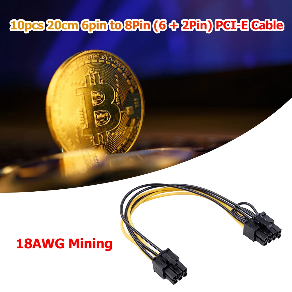 10pcs Hard Disk Drive SSD Adapter Cable PCI-e 6 Pin to 8 Pin Adapter Cable Adapter Converter Cable Module Board
10pcs Hard Disk Drive SSD Adapter Cable PCI-e 6 Pin to 8 Pin Adapter Cable Adapter Converter Cable Module Board