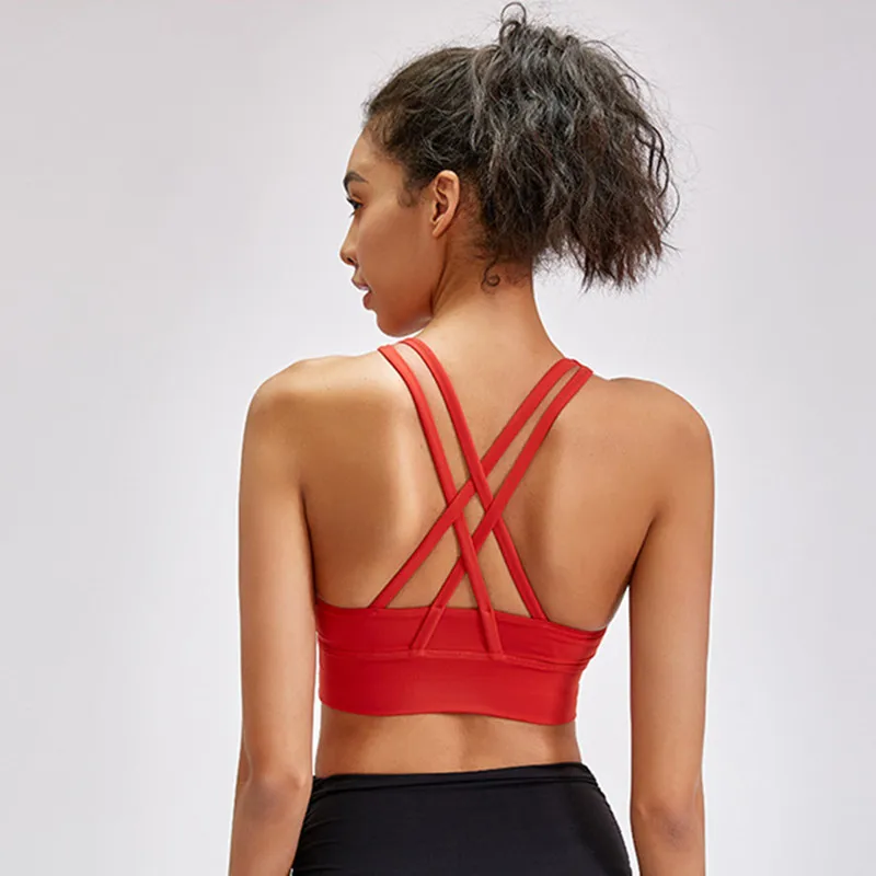 Yoga Fitness Sports Bra Cross Yoga Workout Sport Bra Tops Women Naked-feel Brushed Back Shockproof Push Up Running Gym Brassiere
Yoga Fitness Sports Bra Cross Yoga Workout Sport Bra Tops Women Naked-feel Brushed Back Shockproof Push Up Running Gym Brassiere