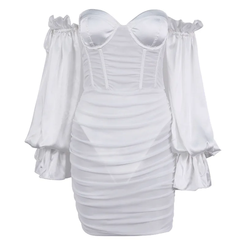Explosive Sexy Women's Mesh Pleated Flared Sleeves Short Skirt with Suspenders Around The Ears, Women's Dress
Explosive Sexy Women's Mesh Pleated Flared Sleeves Short Skirt with Suspenders Around The Ears, Women's Dress